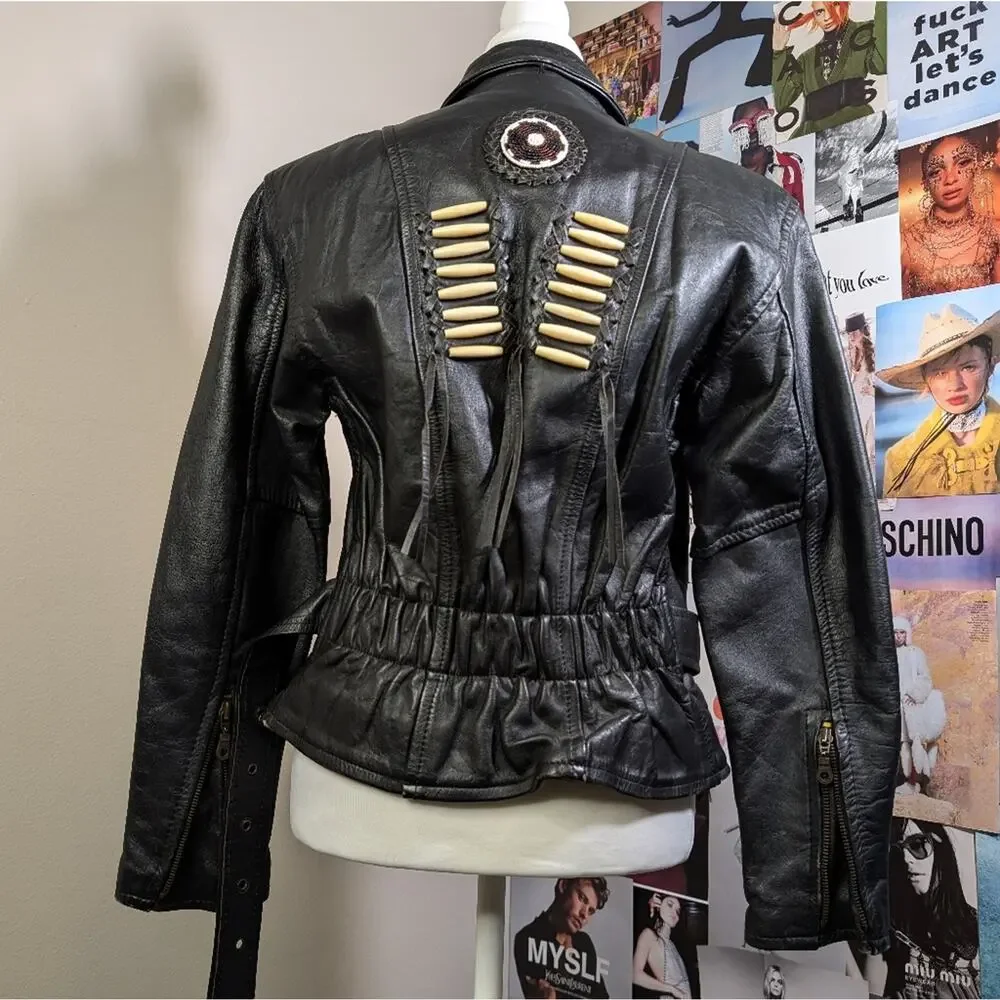 Vintage Force Leather Motorcycle Jacket - Picture 2 of 13